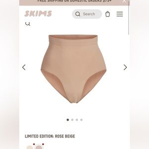 SKIMS sculpting mid waist brief rose/beige L/XL
